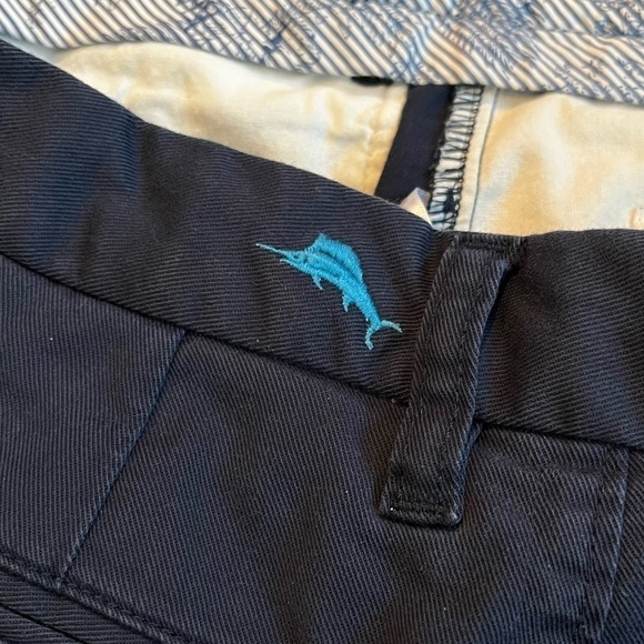 Tommy Bahama Chino Shorts 10" Coolmax Flat Front Preppy Golf Blue Size 32 - Picture 4 of 8